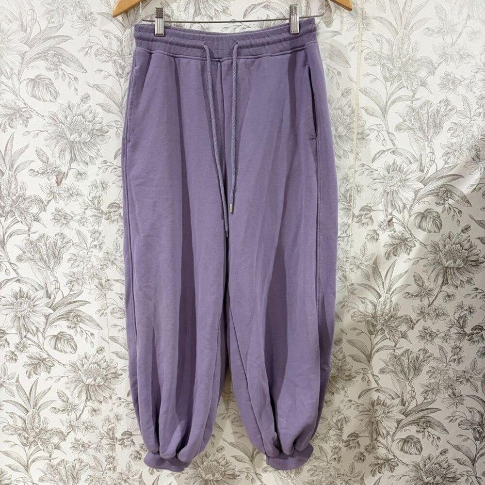 Nap Loungewear Purple Sweatpants Joggers Sz Medium Balloon Leg Baggy Harem